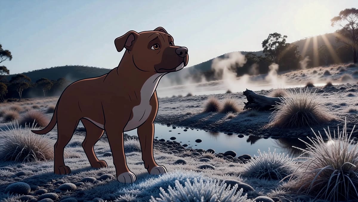 Loki the drawn brown dog
